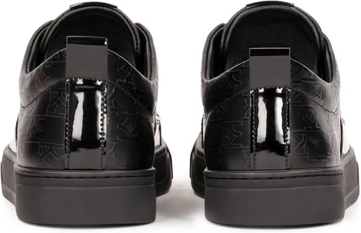 Kazar Zwarte sneakers met reliëfpatroon Black Heren