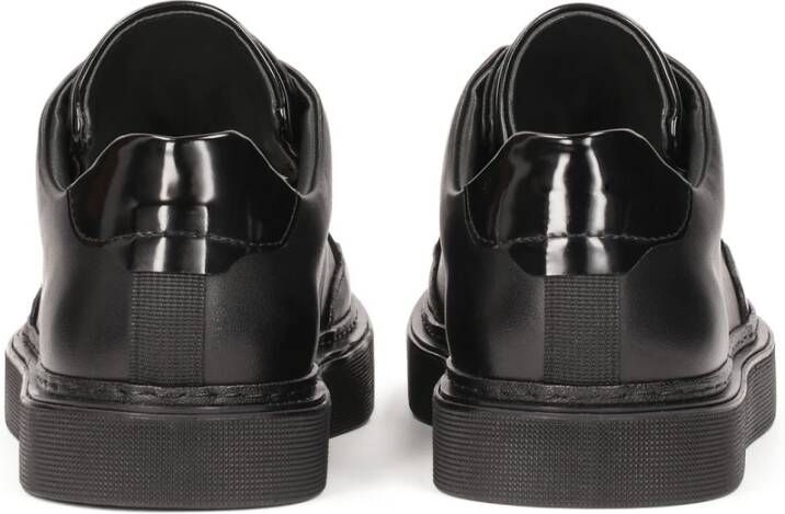 Kazar Zwarte sneakers met versierde zool en tong Black Heren