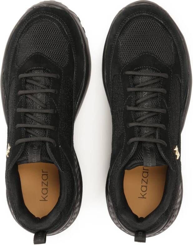 Kazar Zwarte sneakers op een stevige zool Black Dames