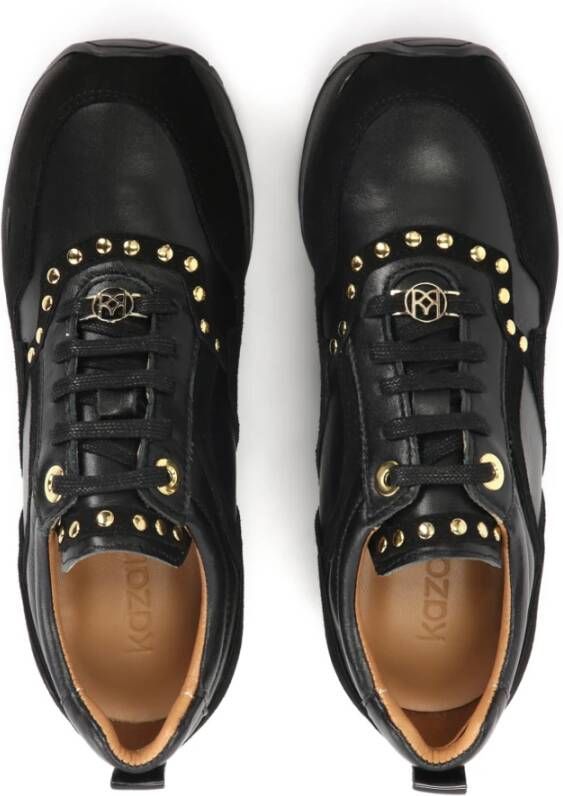 Kazar Zwarte sneakers op een verhoogde zool Black Dames