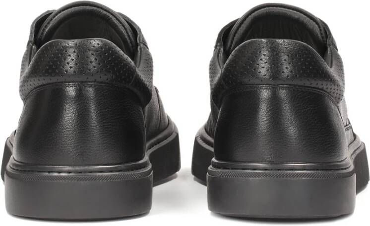 Kazar Zwarte sneakers van graanleer Black Heren