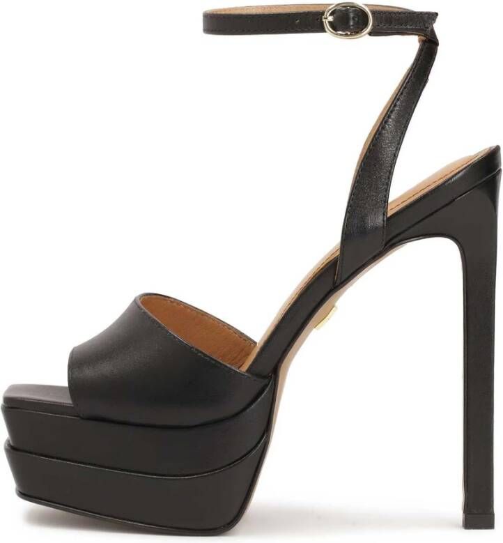 Kazar Zwarte stiletto sandalen op een platform Black Dames