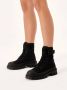 Kazar Zwarte stoffen sneakers Black Dames - Thumbnail 5