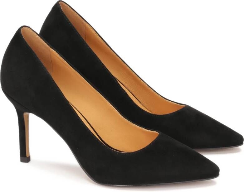 Kazar Zwarte suède miniHeren pumps Black Dames