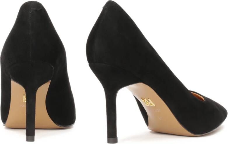 Kazar Zwarte suède miniHeren pumps Black Dames