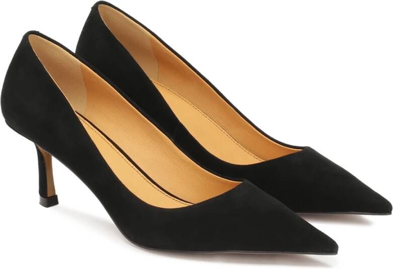 Kazar Zwarte suède miniHeren pumps Black Dames