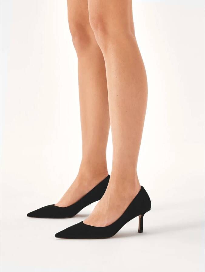 Kazar Zwarte suède miniHeren pumps Black Dames