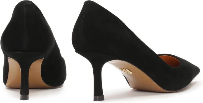 Kazar Zwarte suède miniHeren pumps Black Dames