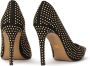 Kazar Zwarte suède pumps met gouden studs Black Dames - Thumbnail 3