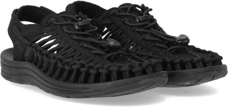 Keen Zwarte Geweven Elastische Sandaal Black Dames