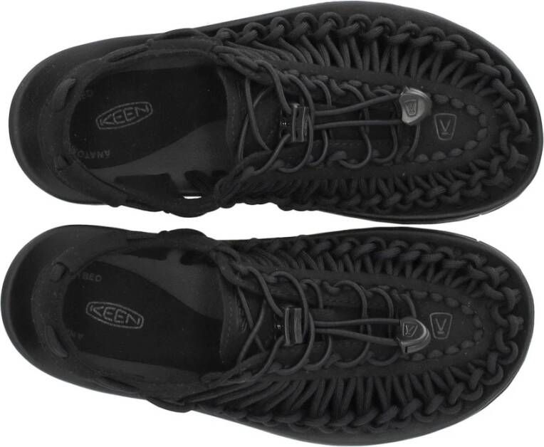 Keen Zwarte Geweven Elastische Sandaal Black Dames