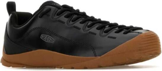 Keen Zwarte Leren Jasper Sneakers Black Heren