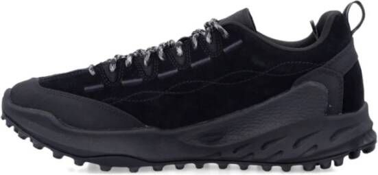 Keen Zwarte Leren Sneakers Hoge Grip Rubber Black Heren