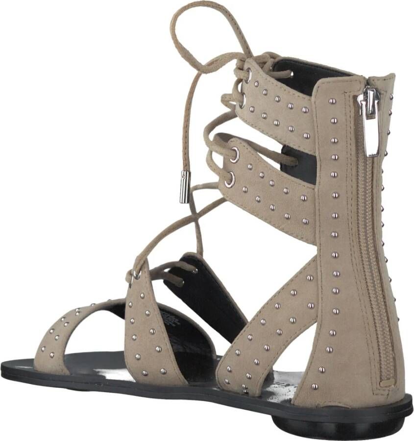 Kendall + Kylie Zwarte Stud Gladiator Sandalen Fabia Beige Dames