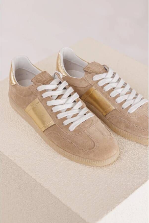 Kennel & Schmenger Retro Sneaker met Gouden Panelen Brown Dames