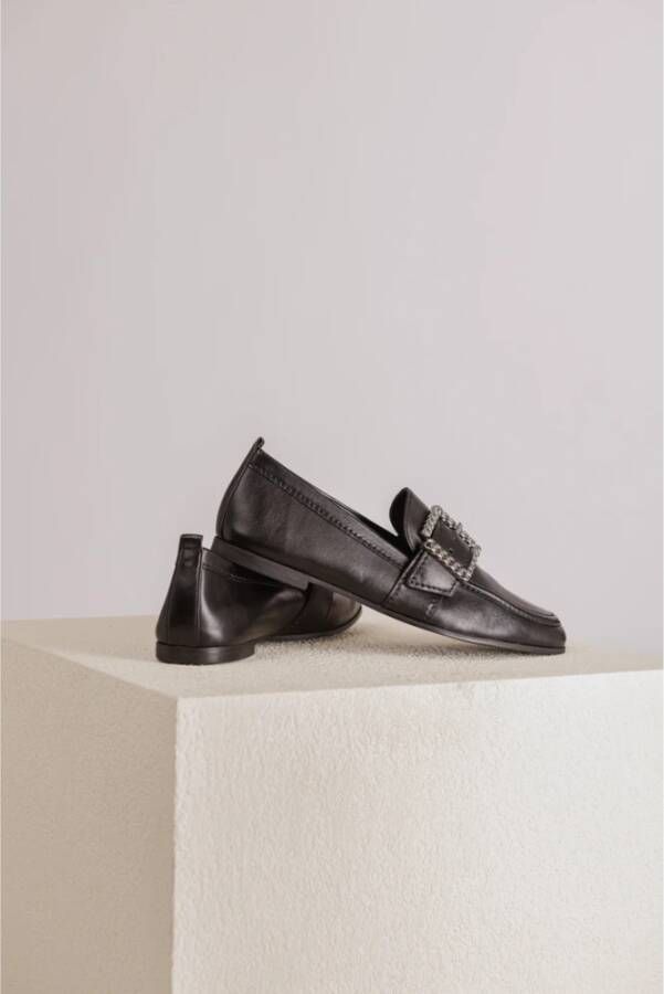 Kennel & Schmenger Zwart Zilver Loafer met Gesp Detail Black Dames