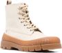 Kenzo Beige Vetersluiting Zijrits Rubberen Zool Beige Heren - Thumbnail 2