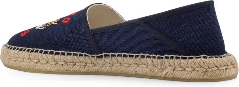 Kenzo Blauwe Espadrilles met Tijgerborduursel Blue Heren