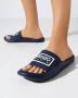 Kenzo Blauwe Logo Slippers Blue Heren - Thumbnail 2