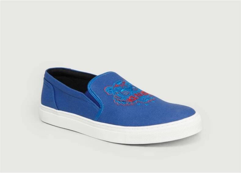 Kenzo Blauwe Skate Slip-On Sneakers Blue Heren