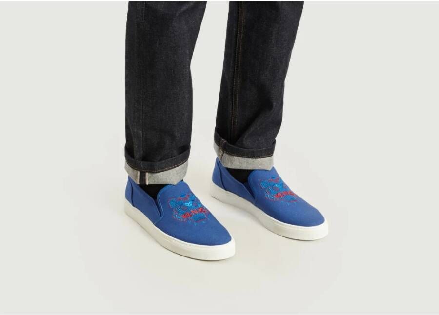 Kenzo Blauwe Skate Slip-On Sneakers Blue Heren