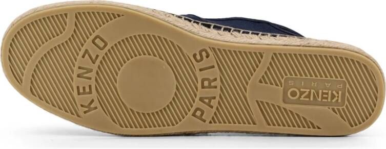 Kenzo Canvas Espadrilles met Geborduurd Tijgerlogo Blue Heren