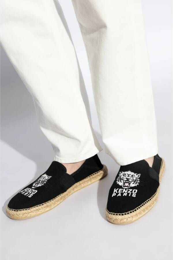 Kenzo Espadrilles met logo Black Heren