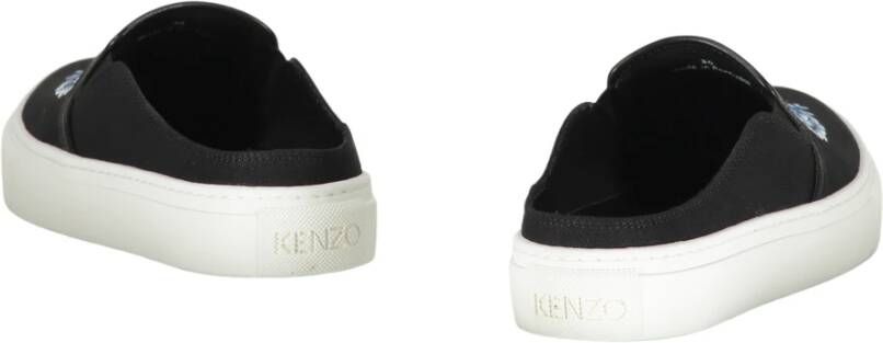 Kenzo Geborduurd Logo Stoffen Muiltjes Black Dames