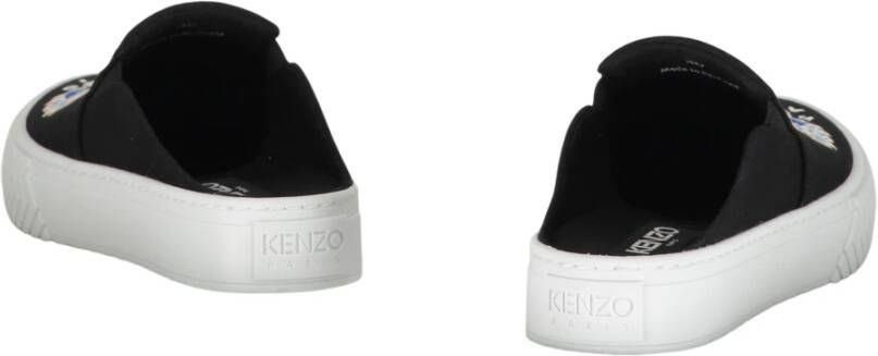 Kenzo Geborduurd Logo Stoffen Muiltjes Black Dames