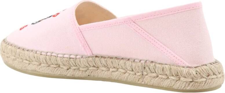 Kenzo Geborduurde Canvas Espadrilles Pink Dames