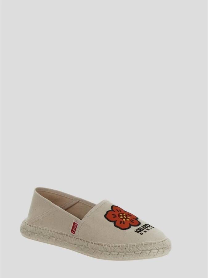 Kenzo Geborduurde Logo Slip-On Espadrille Beige Dames