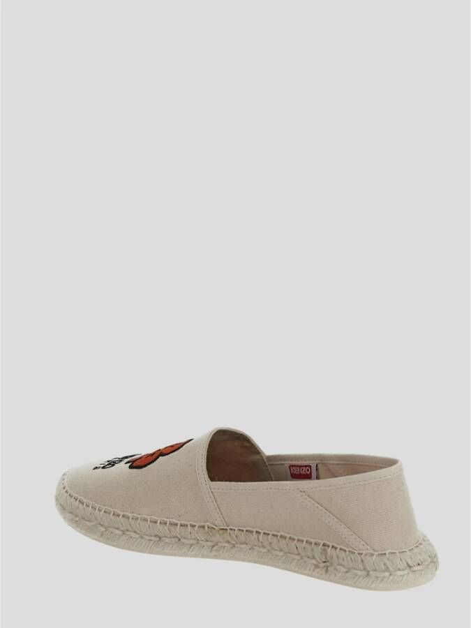 Kenzo Geborduurde Logo Slip-On Espadrille Beige Dames