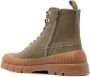 Kenzo Khaki Veters Rubberen Zool Sneakers Green Heren - Thumbnail 2