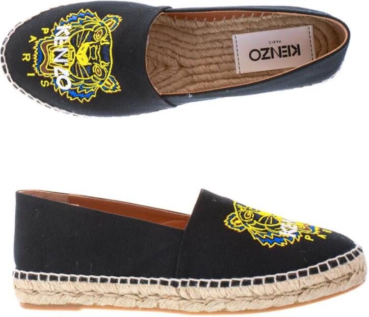 Kenzo Klassieke Tiger Espadrilles in Zwart Black Dames