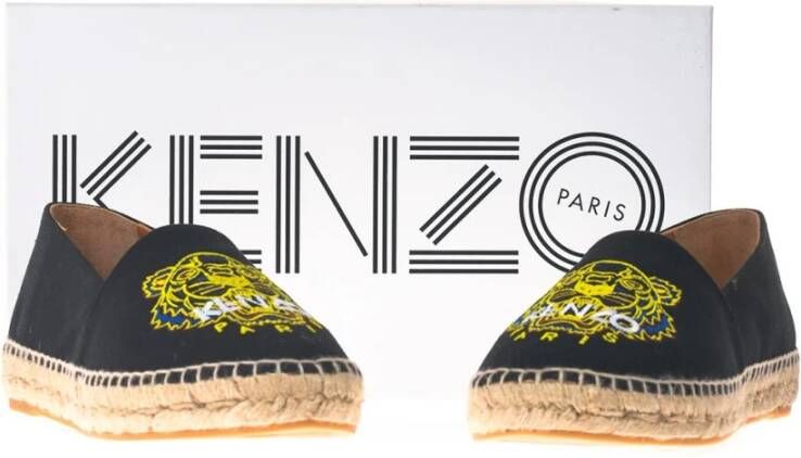 Kenzo Klassieke Tiger Espadrilles in Zwart Black Dames