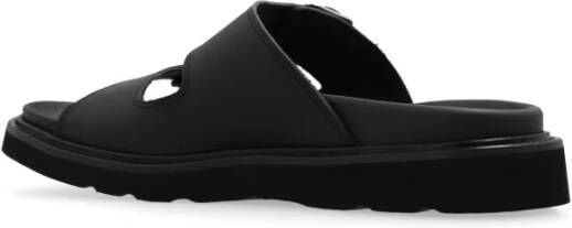 Kenzo Leren slides Black Heren