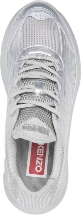 Kenzo Metallic Mesh Veterschoenen Gray Heren