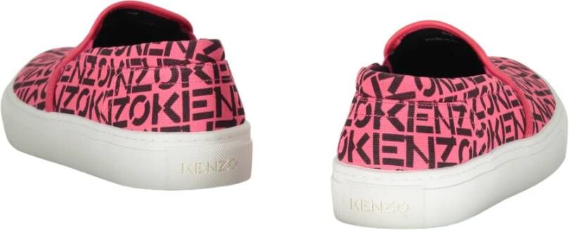 Kenzo Monogram Slip-On Sneakers Pink Dames