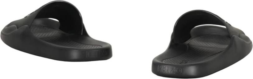 Kenzo Rubberen slippers met logodetail Black Dames