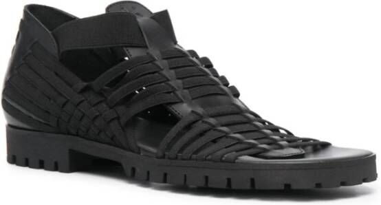 Kenzo Griekse Leren Sandalen Zwart Dames