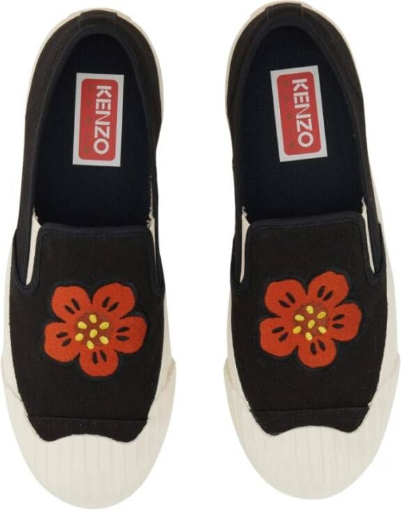 Kenzo Slip-On Rubberen Zool Sneaker Black Heren