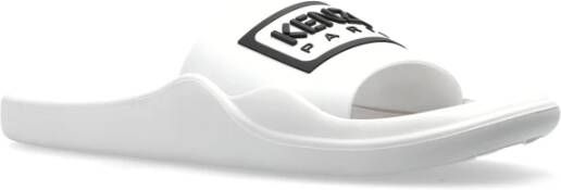 Kenzo Sloffen met logo White Heren