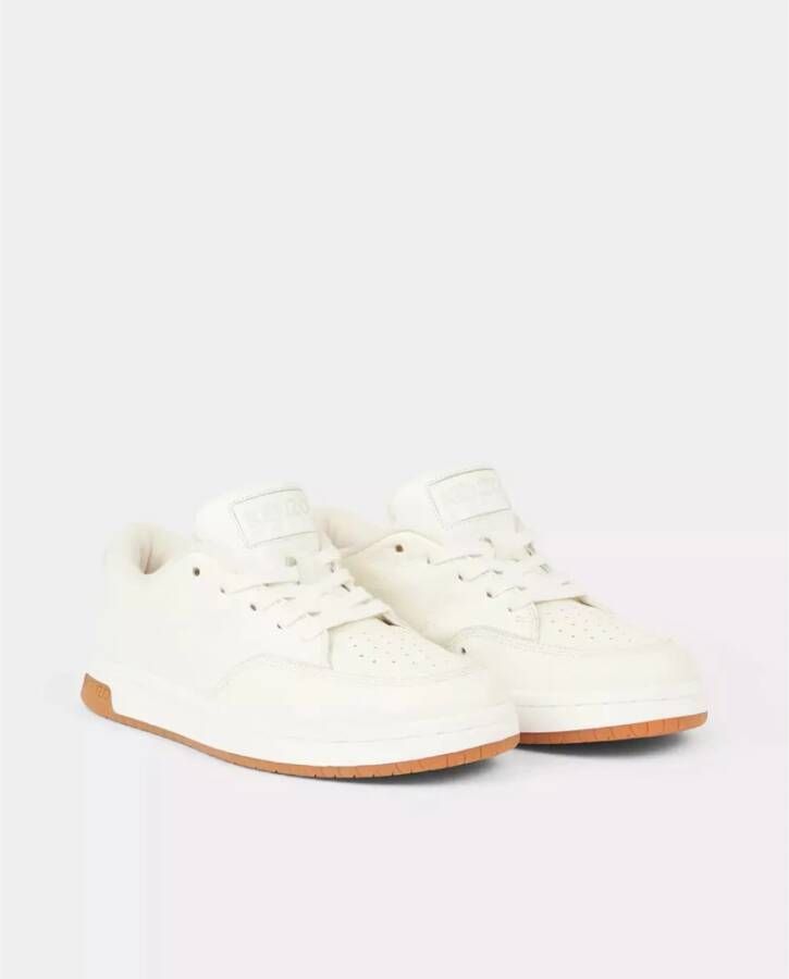 Kenzo Witte Leren Klassieke Veterschoenen White Dames