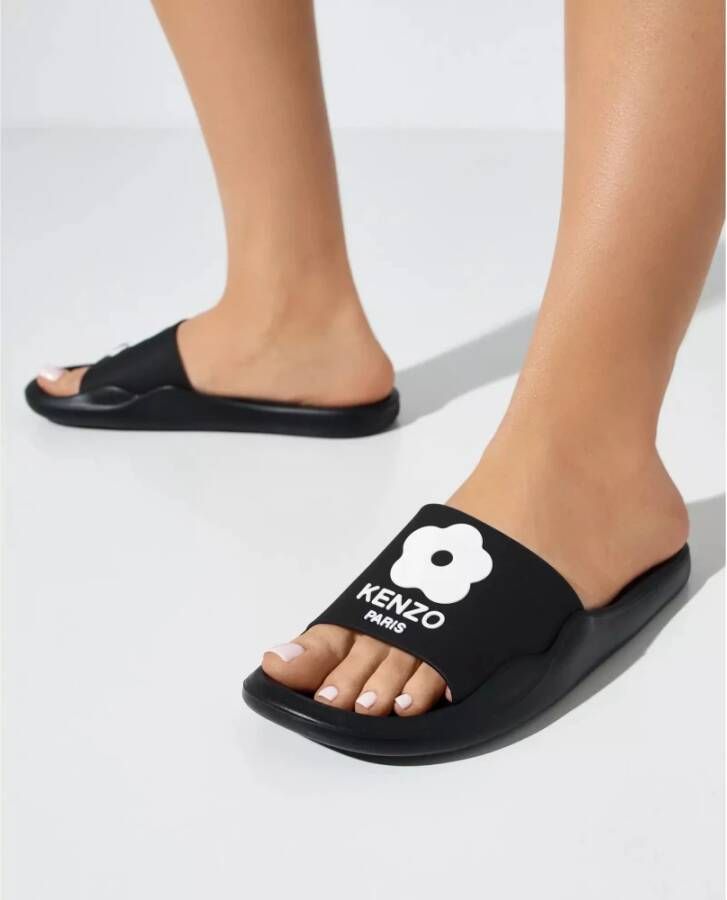 Kenzo Zwarte Boke Flower Slides Black Dames