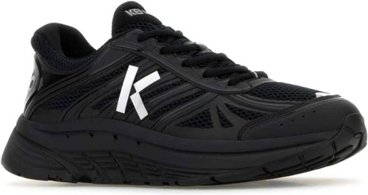 Kenzo Zwarte Polyester Pace Sneakers Black Heren