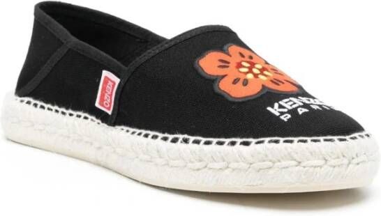 Kenzo Zwarte Slip-On Espadrilles Casual Flats Black Dames