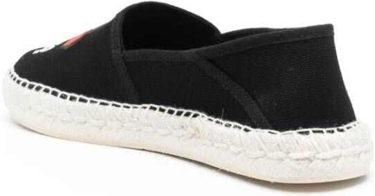 Kenzo Zwarte Slip-On Espadrilles Casual Flats Black Dames