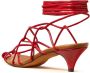 Khaite Puntige Neus Leren Sandalen Red Dames - Thumbnail 3