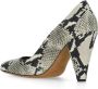 Khaite Python Leren Hakken Open Teen Schoenen Beige Dames - Thumbnail 3