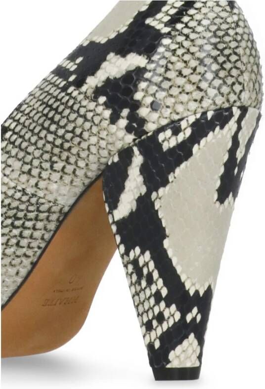 Khaite Python Leren Hakken Open Teen Schoenen Beige Dames